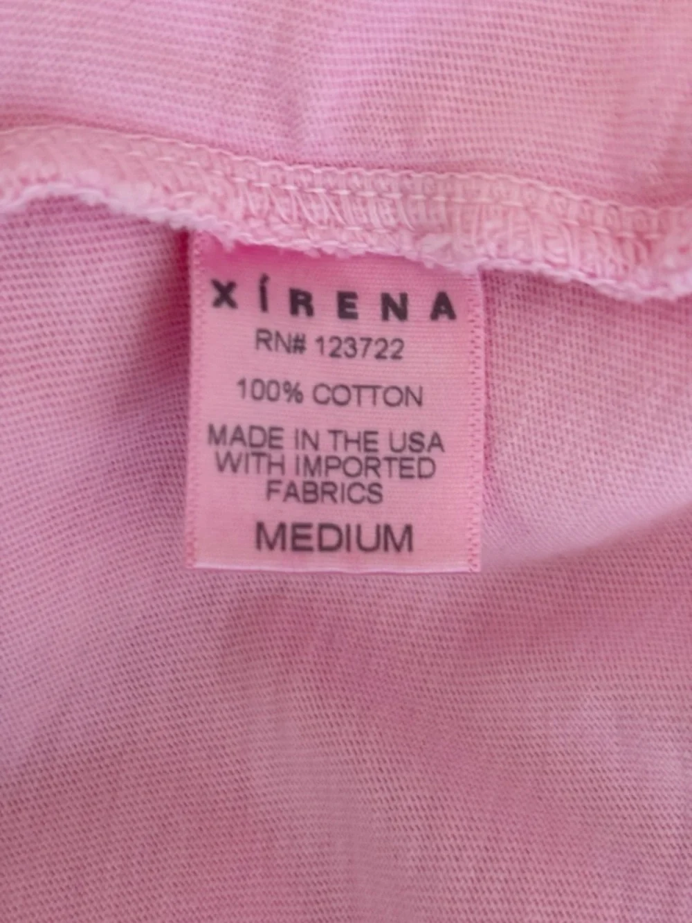 Xirena Pink Tie Front T Shirt Emme Dress Medium Summer Classic - Picture 8 of 9